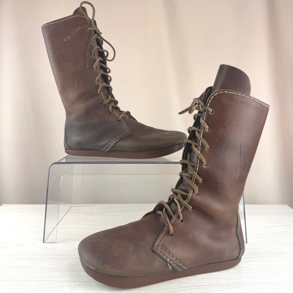 Vintage Kalsø|Minus Heel|Negative-Heel Boots|42.5|Lace Up Leather Copenhagen 70s
